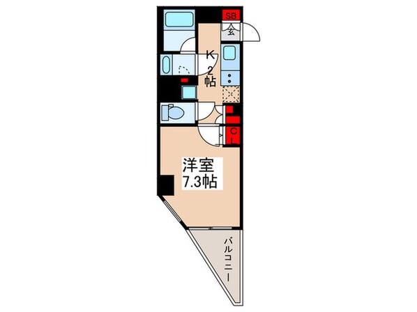 シーズンフラッツ浅草の物件間取画像